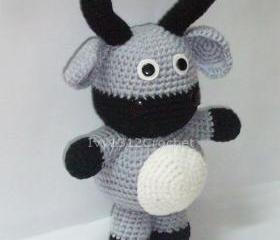 Big Buffalo - Handmade Amigurumi crochet Ox doll Birthday gift Baby shower toy