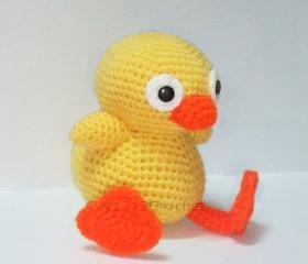 Duck - Finished Handmade Amigurumi crochet doll Home decor birthday gift Baby shower toy
