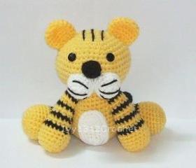 Tiger - Finished Handmade Amigurumi crochet doll Home decor birthday gift Baby shower toy