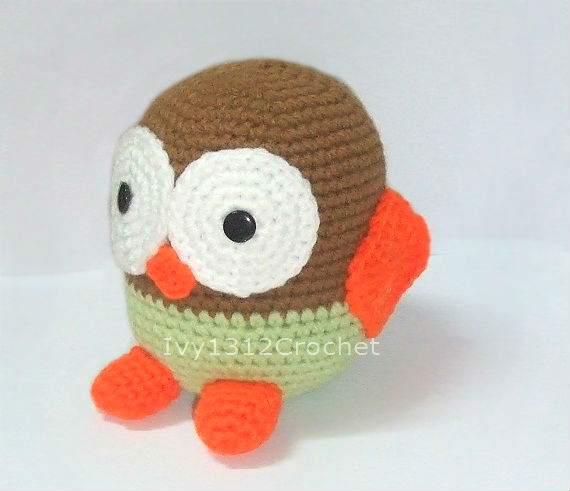Baby Owl - Handmade Amigurumi Crochet Doll Home Decor ...